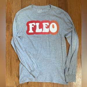 Fleo Gray Long Sleeve with Red and White Logo